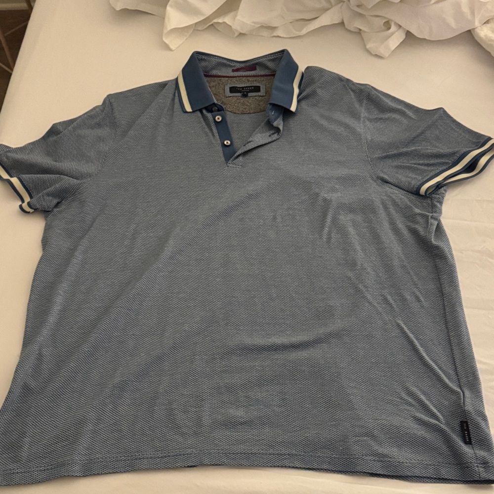 Ted Baker Navy Polo with White Accents